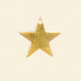 Gold Plated Flat Star Pendant - 17mm - Pack of 10 