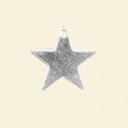 Silver Plated Flat Star Pendant - 17mm - Pack of 10 