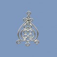 Sterling Silver Dropper - 15mm x 10mm 