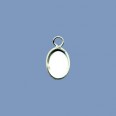 Silver Pendant - 8mm x 6mm