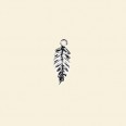 Silver Plated Leaf Pendants - 12mm - Pack of 10 