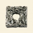 Square Metal Wire Pendant - 18mm