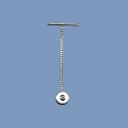 Silver Tie Clutch - 40mm Long