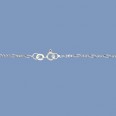 Sterling Silver Figaro Chain - 16" Long