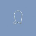 Sterling Silver Kidney Shape Earwires - Pair
