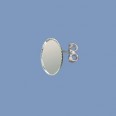 Sterling Silver Earstuds with 10mm x 8mm Cup - Pair