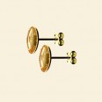 9ct Gold Earstuds with 8mm x 6mm Oval Cup - Pair