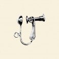 Silver Plated Earscrews with Clip and Loop - Pair