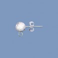 Sterling Silver Lazer Ball Earstuds - 6mm - Pair