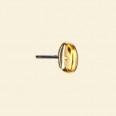 Gold Plated Earstuds with 8mm Cup - Pair