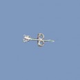 Sterling Silver Earstuds for 3mm Stones - Pair