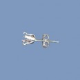 Sterling Silver Earstuds for 5mm Stones - Pair