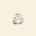 Silver Plated Flower Pendant - 10mm 