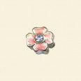 Pandora Style Crystal Pink Metal Beads