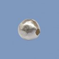 Sterling Silver Satin Hammered Bead - 12mm 