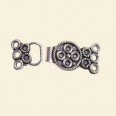 Antique Silver Plated 3 String Clasp - 20mm x 12mm 