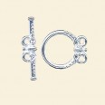 Silver Plated Bar and Ring Fastener