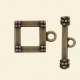 Antique Gold Plated Bar and Ring Fastener