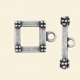Antique Silver Plated Bar and Ring Fastener