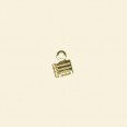 Gold Plated Folding Crimps - 4mm - Pack of 10