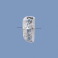 Silver Coated Mineral Bead - 15mm x 8mm 