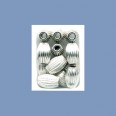 Silver Fluted Fancy Bead - 7mm x 5mm - Pack of 10