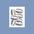 Silver Plain Oval Beads - 9mm x 5mm 