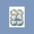 Silver Fluted Round Bead - 8mm 