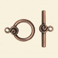 Antique Copper Plated Bar and Ring Fastener