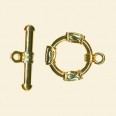 Gold Plated Bar and Ring Fastener