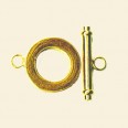 Gold Plated Bar and Ring Fastener