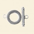 Silver Plated Bar and Ring Fastener