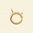 Gold Plated Bolt Ring - 14mm 