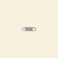 Silver Plated 2 Hole Bar - 7mm x 2mm - Pack of 10 
