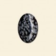 Snowflake Obsidian Cabochon - 14mm x 10mm 