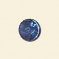 Blue Coloured Abalone Shell Flat Backed Cabochon - 10mm Round 