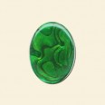 Green Coloured Abalone Shell Flat Backed Cabochon - 18mm x 13mm 