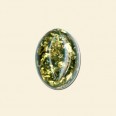 Green Amber Cabochon - 14mm x 10mm 