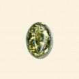 Green Amber Cabochon - 10mm x 8mm 