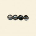 Black Banded Agate Beads - 6mm - Pack of 10