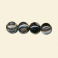 Black Banded Agate Beads - 8mm - Pack of 10