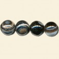Black Banded Agate Beads - 10mm - Pack of 10