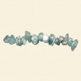 Aquamarine Tumblechip Bead - 36" String