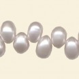 White Freshwater Pearls - 6mm to 7mm - Tip Drilled - Pack of 10  