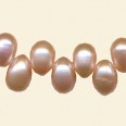 Peach Freshwater Pearls - 6mm to 7mm - Tip Drilled - Pack of 10  