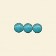 Aqua Dyed Howlite Coin Shape Bead - 12mm - 16" String