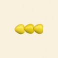 Yellow Dyed Howlite Puff Heart Bead - 12mm - 16" String