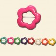 Multi Colour Dyed Howlite Bead String - Flower Shaped 