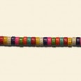 Multi Colour Dyed Howlite Bead String - Heishi Shaped 