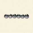 Haematite Silver Tone Faceted Beads - 6mm - 16" String